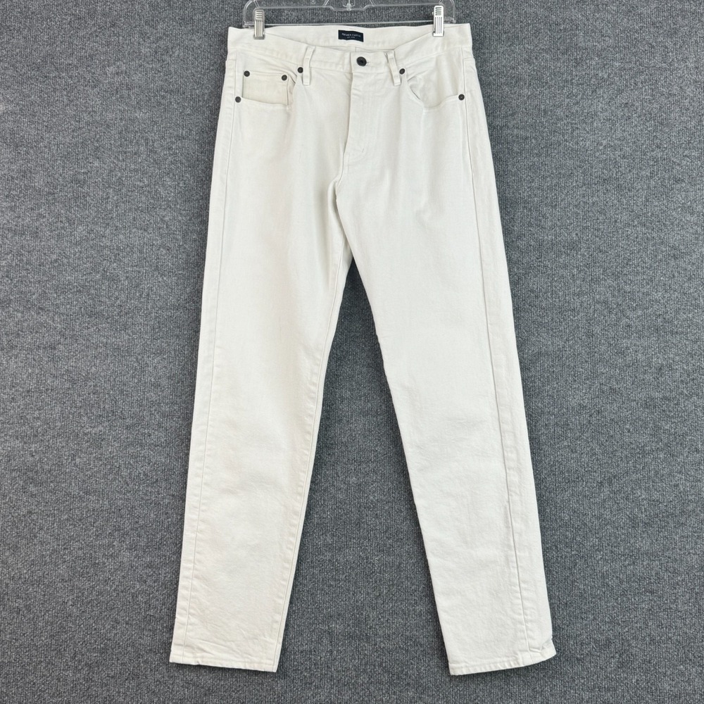 Proper Cloth Jeans Mens 34x32 White Japanese 12oz Stretch Denim 5 Pocket